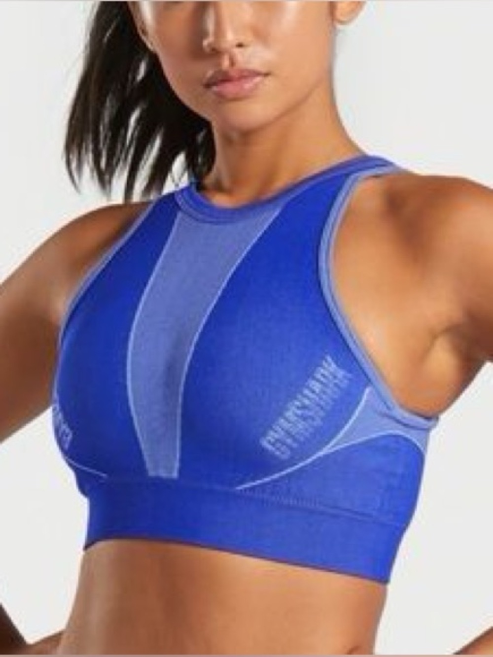 Gymshark Turbo Seamless Sports Bra Cobalt Blue